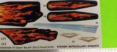 Stickers 57 1957 Chevy Bel Air 1/25 Decal Sheet Panel Trim Gold Emblems Flames