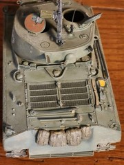 Vintage 1970’s Hand Painted, U.S. M4A3E2 Sherman “Jumbo” Assault Tank, 1944
