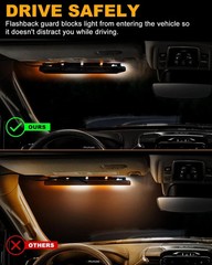6Z4J Emergency Dash Strobe Lights: 2×16.8 inch Amber White Safety Lights, 48 LED