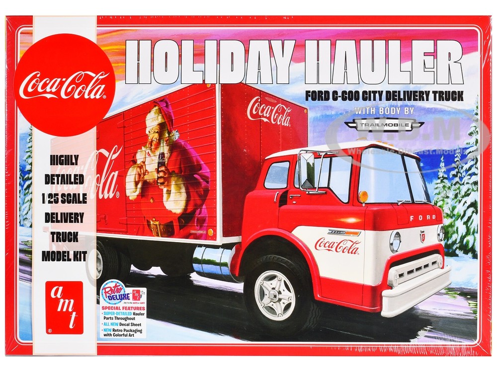 SKILL 3 MODEL KIT FORD C-600 TRUCK “HOLIDAY HAULER-COCA-COLA” 1/25 AMT AMT1459