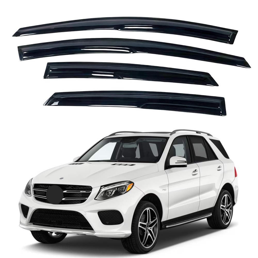 Mercedes-Benz ML/GLE (12-19) Window Visors Rain Guard Tape-On Extra Durable