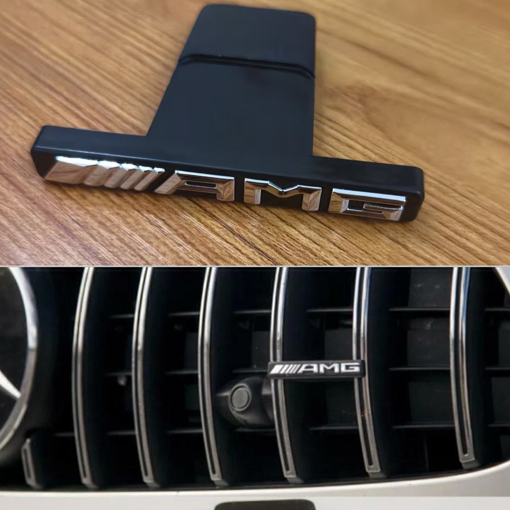 Front Vertical Strip General Grill Decal Emblem Badge for AMG