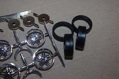 STAR DOUBLE SPOKE scale model wheels rims with TIRES brake discs metal axles