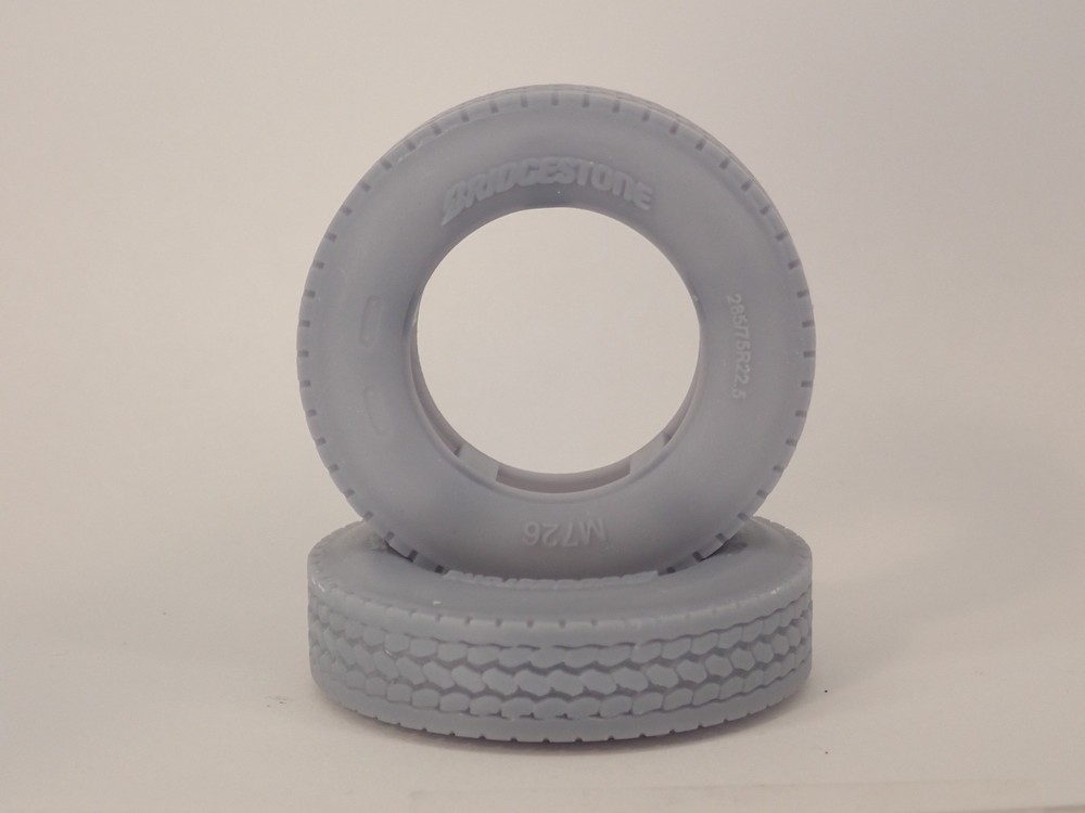 1 /25 Scale Big Rig Semi Truck 22.5″ Bridgestone M726 Drive Tires