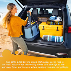 Cargo Mat Compatible with 2024 2025 2026 Toyota Grand Highlander: Cargo Liner wi