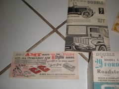 Vintage 1960s AMT ’29 Ford Model A Roadster 3 n 1 Double Kit(2 Cars) w/ALA-Kart