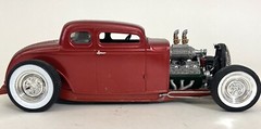 Resin Supercharged Ford Flathead engine for scale model cars, 1/24 1/25 scale.