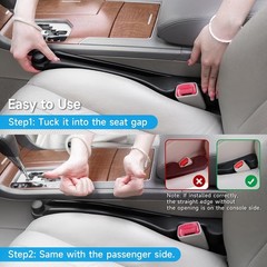 Car Seat Gap Filler Set of 2, Soft Foam Multifunctional Seat Side Gap Filler wit