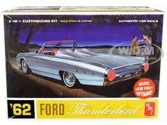 SKILL 2 MODEL KIT 1962 FORD THUNDERBIRD 2-IN-1 KIT 1/25 SCALE BY AMT AMT682