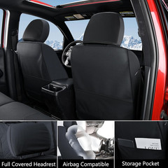 2 Front Tacoma Seat Covers Leather Car Seat Covers Waterproof Truck Seat Cushion