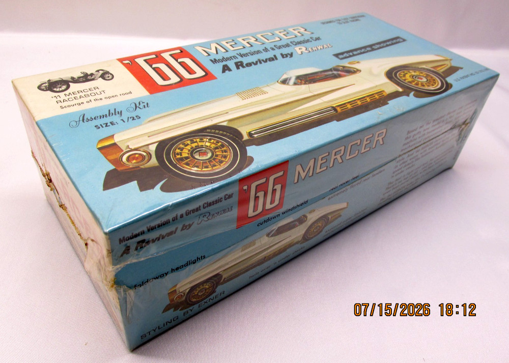 Vintage 1/25 Renwal Revival Series ’66 MERCER FACTORY SEALED !