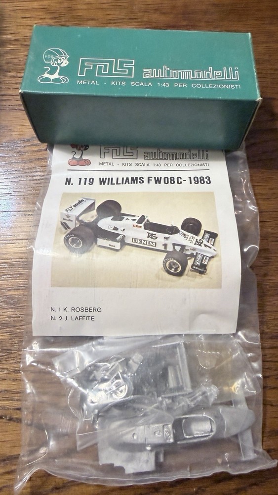 FDS 119 Williams FW08C 1983 1:43 Metal Kit Sealed NOS Rosberg Laffite