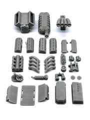 1/8 Scale Top Fuel Hemi Supercharged Engine – Resin Model Kit