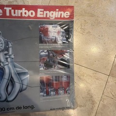 1985 Revell Operating Visible Turbo Engine Model Kit #8879 SEALED Box!