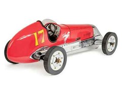 BB Korn Red 1930s Tether Car Aluminum Model 21″ Replica Racing Spindizzy New