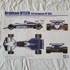 Aoshima Beemax 1/20 Brabham BT52B BMW ’83 European GP version Piquet/Patrese