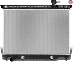 DNA Motoring OEM-RA-2458 Black Full Aluminum Core Radiator Compatible with