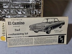 RARE ORG 1/25 AMT ’65 CHEVELLE EL CAMINO PICKUP CUSTOM CAMPER 8735-200 MIB 60s