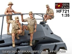 Hobby Fan 1/35 HF-721 WWII German Sd.Kfz.263 Africa Corps Crew – 4 Figures