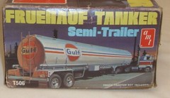 AMT FRUEHAUF GULF TANKER SEMI TRAILER MODEL KIT WITH BOX T506