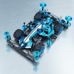 Silver JueDi ZhanChe Mini 4WD, Carbon & Alloy Upgraded, Ready to Run