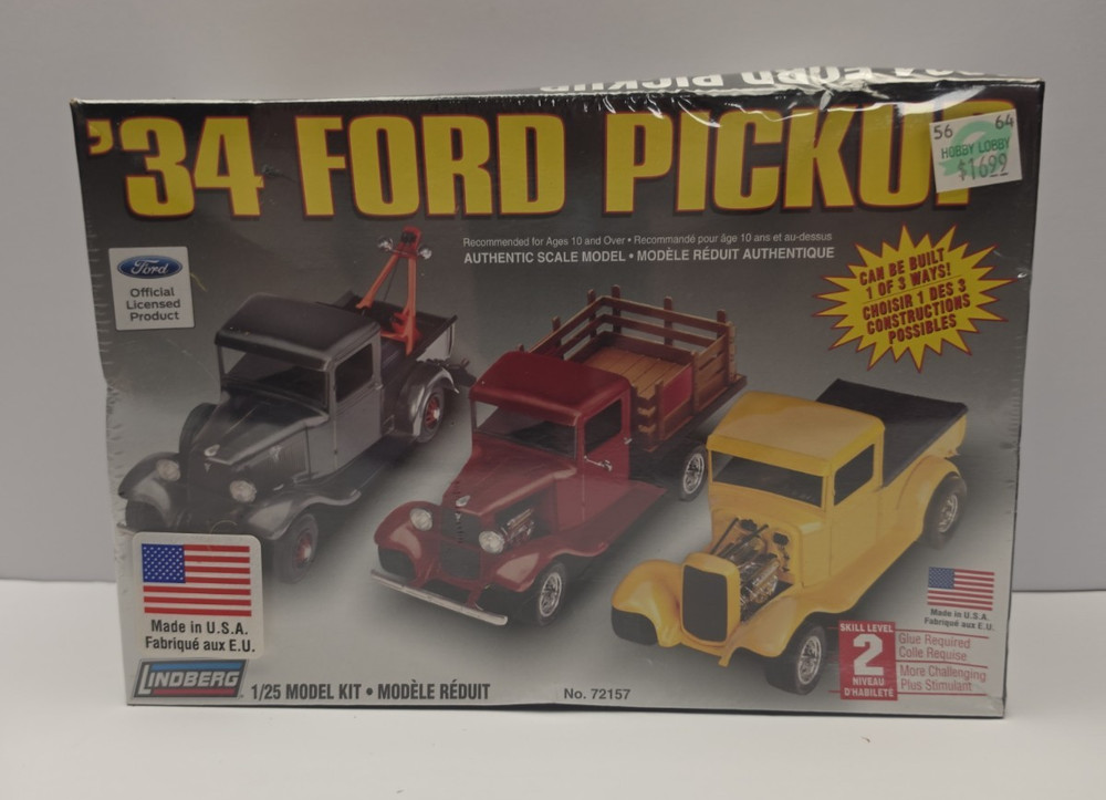 Sealed Lindberg Ford 1934 Pick Up Model Truck 1/25 Scale Sealed