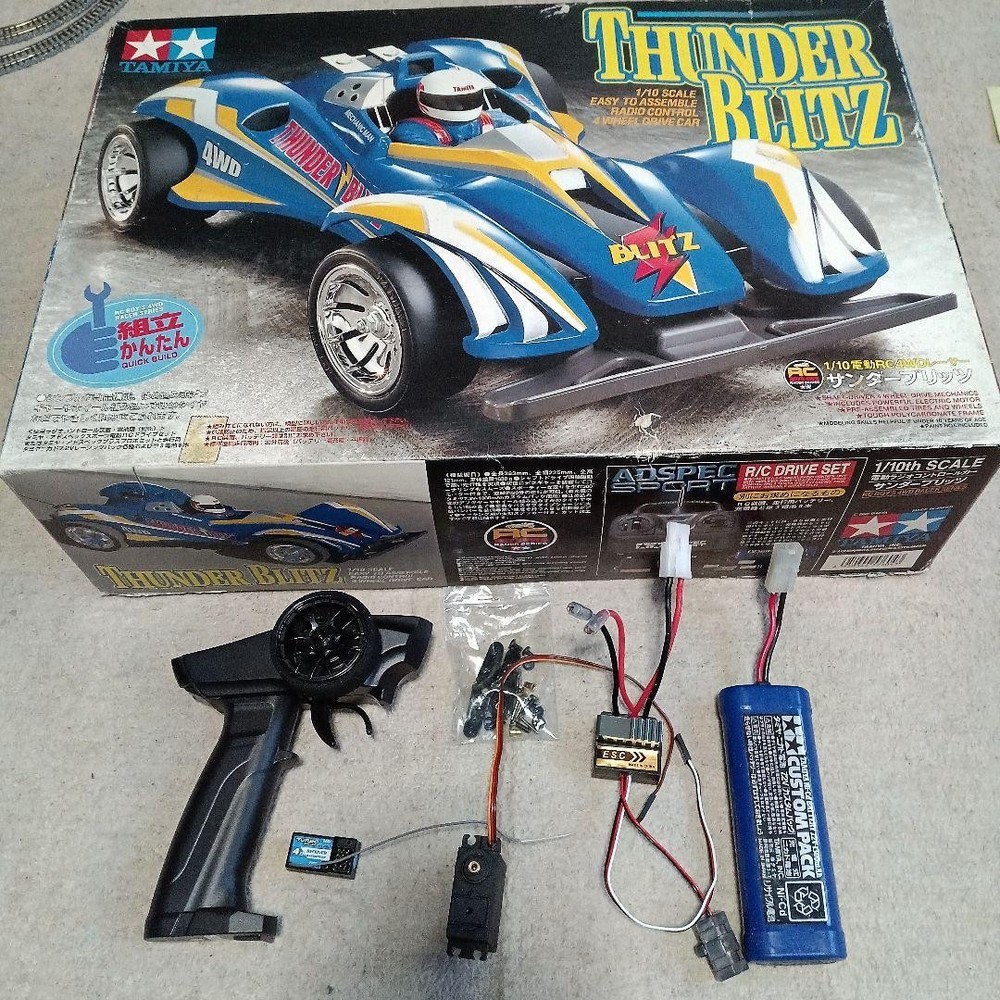 Tamiya Thunder Blitz 4WD RC Car Kit Unassembled Tested Working New Parts