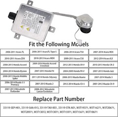 W3T19371 Xenon HID Headlight Ballast W/ Igniter – Compatible with Acura TL, TL-S