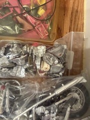 Vintage Model Motorcycle Parts Lot Misc Tires Engines And More