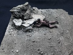 1/35 Scale Military Diorama Base Terrain Display Model Soldiers Figures Diecast