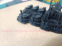 NEW 1 /700 island structure of the U.S. Essex class aircraft carrier Unpainted