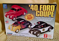 Ford Coupe 1940 Police Lindberg Car Model Kit 72159 New 2006 3 Way Stock Custom