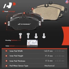 A-Premium Front Ceramic Disc Brake Pads Set Compatible with Mercedes-Benz