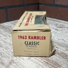 1963 Rambler Classic 4Dr. Wagon Dealer Promo Model Car 1/24 Turquise DAMAGED