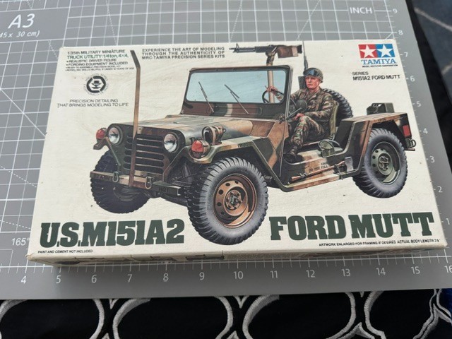 Tamiya 1/35 Scale U.S.M151A2 Ford Mutt Model Kit Partially Assembled!