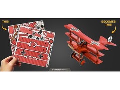 FOKKER DR.I TRIPLANE AIRCRAFT “RED BARON” STEEL MODEL KIT BY METAL EARTH MMS210