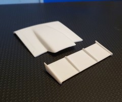 Resin Rear Spoiler & Bubble Hood Combo for ’72*/69 Nova AMT*/Revell 1/25.