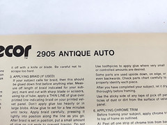 Vintage General Crafts Parts Decor Car Model Kit No 2905 Antique Auto 1972