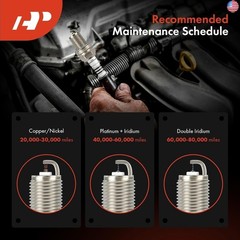 A-Premium Iridium Platinum Spark Plugs Compatible with Honda Civic 2016 2017