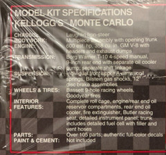 1/25th Model Kit Kellogg’s Monte Carlo #5/AMT ERTL Includes Trading Card New