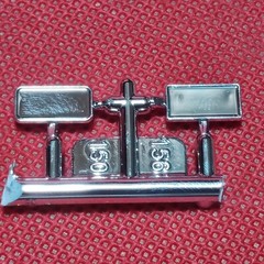 Chrome License Plates 1964 Chevy Nova 1:25 scale model car part Moebius