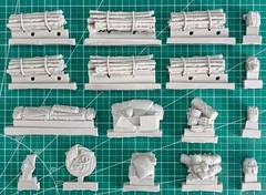 1/35 Scale Die-Cast Resin Model Assembled Kit Tiger Tank Accessories Set (No …