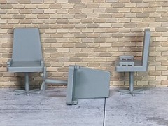 1/24 1/25 Scale Office Chair – For car shop/office diorama – G Scale (set of 3)