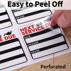 Mkobon 120 Pcs 2×2 Inches Oil Change Stickers, Next Service 2*2 inches, Black