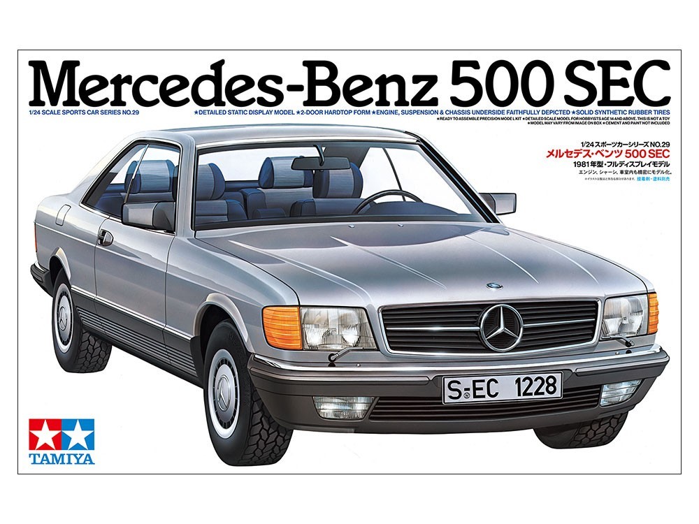 Tamiya 1/24 Mercedes-Benz 500 SEC Plastic Model Kit [TAM24029]