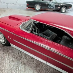 Lot 2 Built 1963 Ford Galaxie & Black Lee Charger Model Cars 1/25