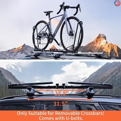Terriplaze Roof Bike Rack Mount for Car & SUV, Foldable Upright Bicycle
