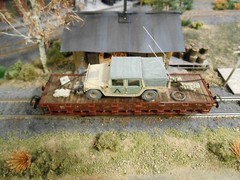 HO Artitec Minitanks US Army Humvee #A2085 Railway Car Hand Painted