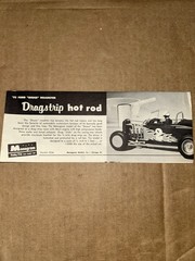 1959 Monogram 1932 Ford ‘Deuce’ Roadster Model Kit Instructions Sheet PC55