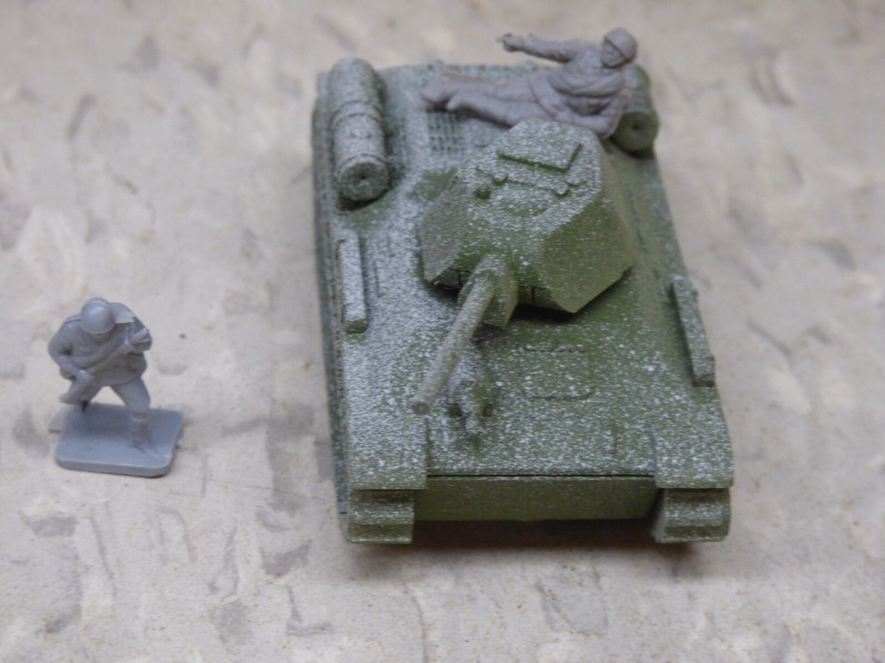 MIR / Roco Minitank Compatible WWII Russian T-34/76 & Airfix Soldiers Lot#7413B©